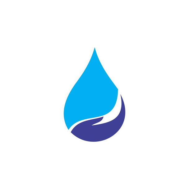 Падіння води з вектором дизайну логотипу рук
 - Вектор, зображення