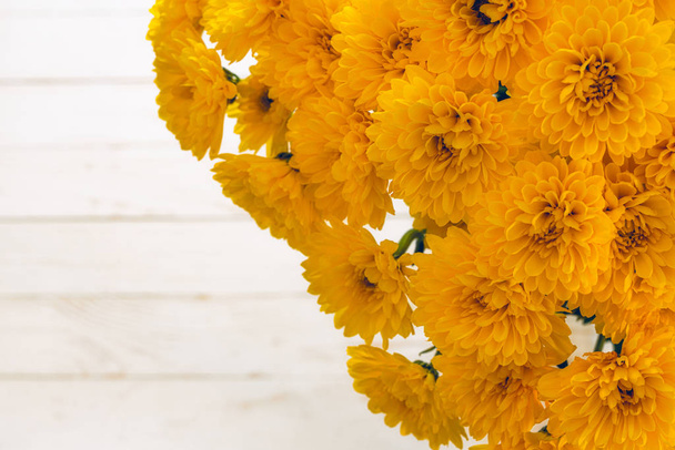 Bunch of Yellow Chrysanthemum Close, espaço de cópia
 - Foto, Imagem
