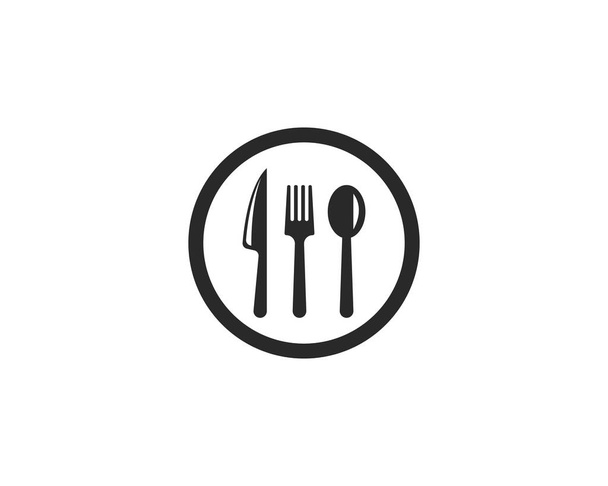 fork,knife and spoon icon - Vector, Image