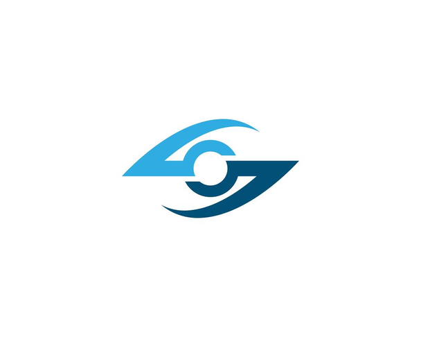  Ojo logo vector diseño
 - Vector, imagen