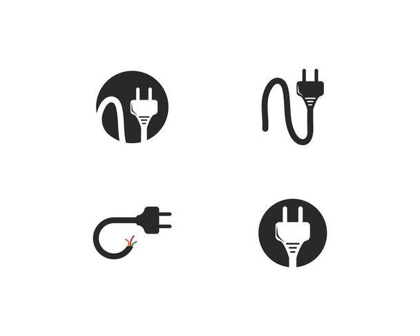 elektrische plug logo vector - Vector, afbeelding