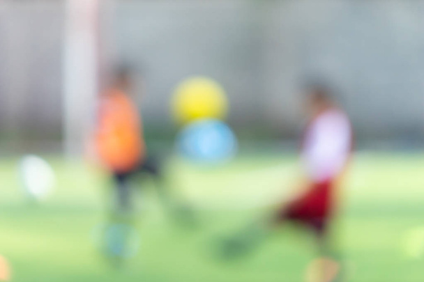 Ποδόσφαιρο πεδίο Ακαδημία για τα παιδιά κατάρτισης θολή για backgroun - Φωτογραφία, εικόνα