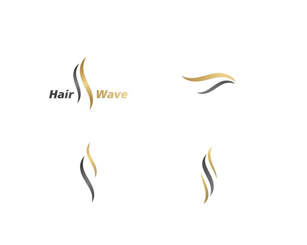 Hair wave logo vector - Vector, Image