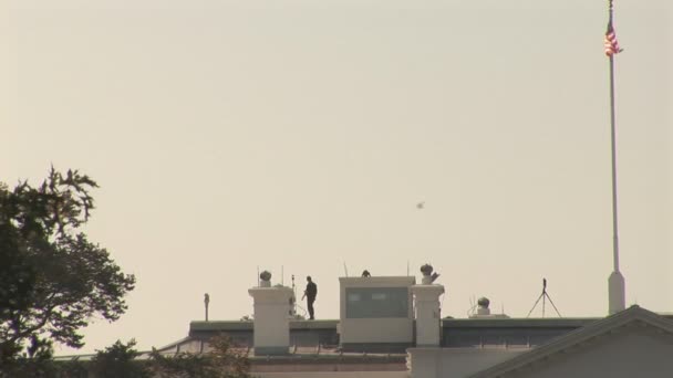 Weißes Haus - Sicherheit auf dem Dach - Filmmaterial, Video