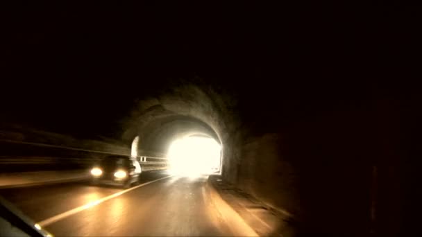 Fast driving through the tunnel. - Felvétel, videó