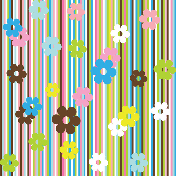 Background with stripes and flowers - Fotografie, Obrázek
