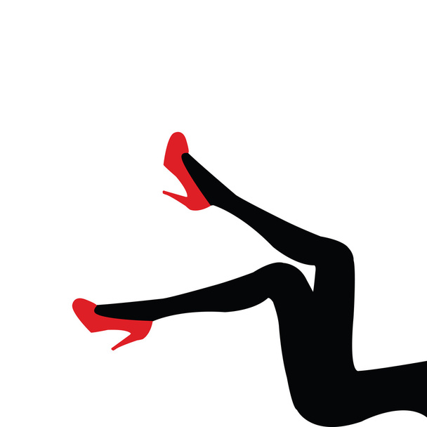 Красивые ноги в красной обуви
 - Фото, изображение