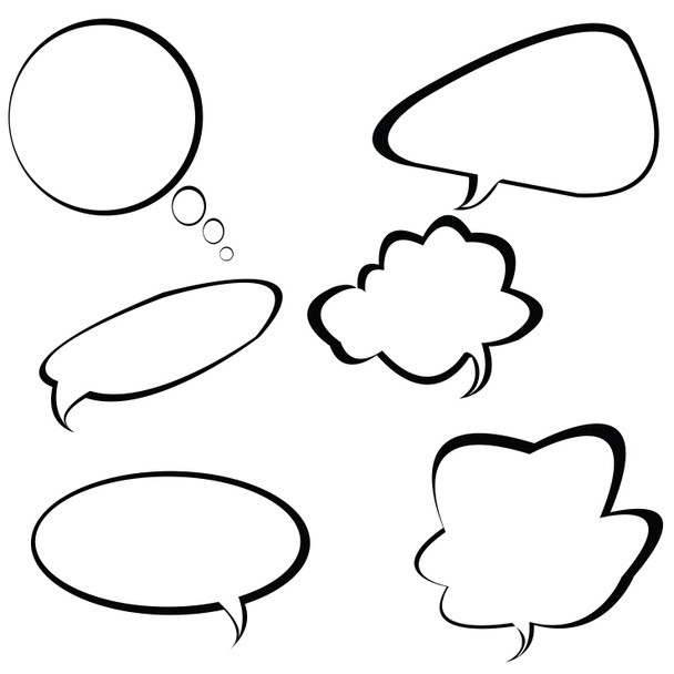 Ilustración con burbujas de chat e idea
 - Foto, Imagen