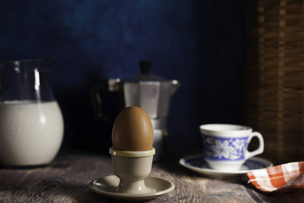 vejce, kávu a mléko - Fotografie, Obrázek