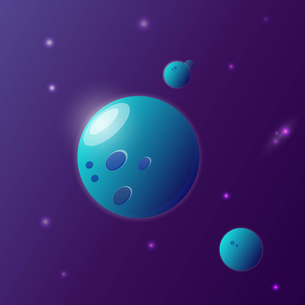 Space Background with planets - Vektor, Bild