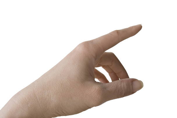 Hand pointing, touching or pressing isol - Photo, Image