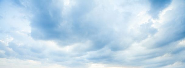 Blue sky clouds background. Beautiful landscape with clouds on sky - Photo, Image