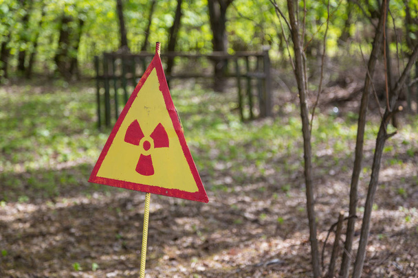 Radiation sign in Chernobyl  - Photo, Image