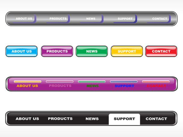 Web 2.0 style menu button - Вектор,изображение