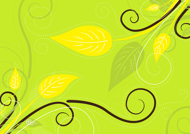 Green spring background - Vector, Imagen