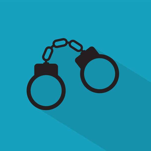 black handcuffs icon- vector illustration - Vector, Image