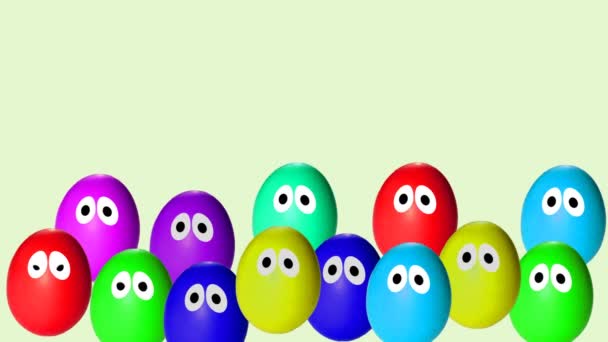 Animated bllinking eggs for Easter - Footage, Video