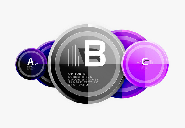 Plantilla de fondo abstracto geométrico circular para banner web, presentación de negocios, branding, papel pintado
 - Vector, imagen