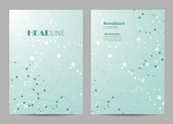 Modern vector templates for brochure cover in A4 size. - Vector, Image