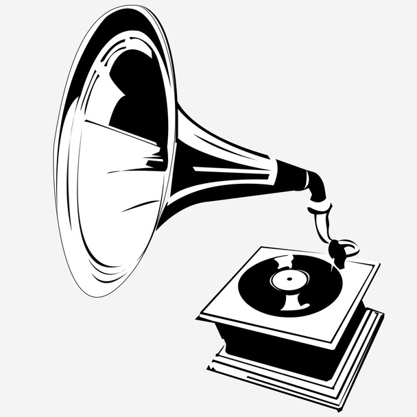 And old gramophone - Vector, Imagen