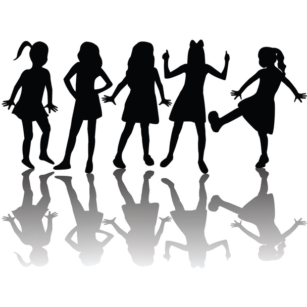 Silhouettes of children - Photo, Image