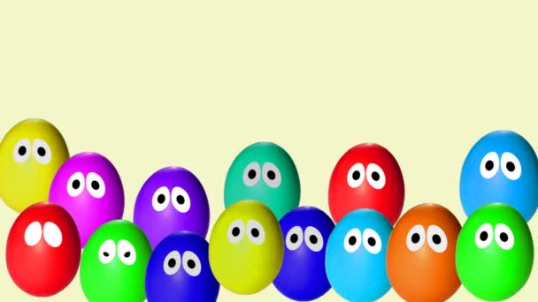 kleurrijke geanimeerde eggy voor Pasen blinking - Video