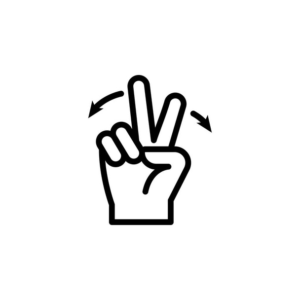 Mano deslizar gesto esbozar icono. Elemento del icono de ilustración de gesto de mano. signos, símbolos se pueden utilizar para la web, logotipo, aplicación móvil, interfaz de usuario, UX
 - Vector, Imagen