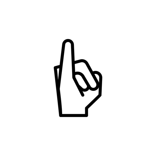 Ikona konturu gestu ręki. Element ikony ilustracji gestów ręcznych. znaki, symbole mogą być używane do Internetu, logo, aplikacja mobilna, UI, UX - Wektor, obraz