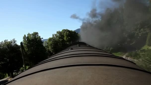 Βολή της οροφής του τραίνου, ενώ κινείται - Πλάνα, βίντεο