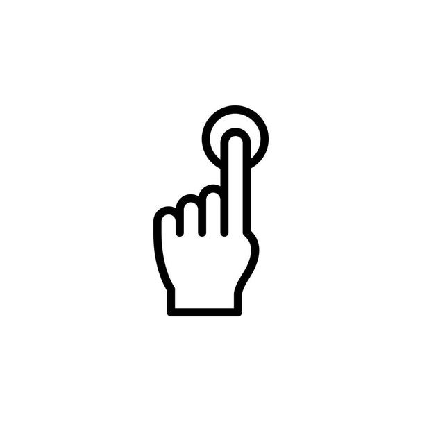 Tap hand gesture outline icon. Element of hand gesture illustration icon. signs, symbols can be used for web, logo, mobile app, UI, UX - Vector, Image