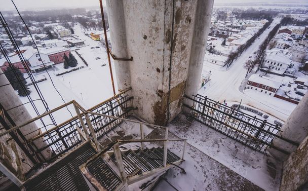Top view of the winter city of Suzdal from the central bell tower. Travel to Russia - Photo, image