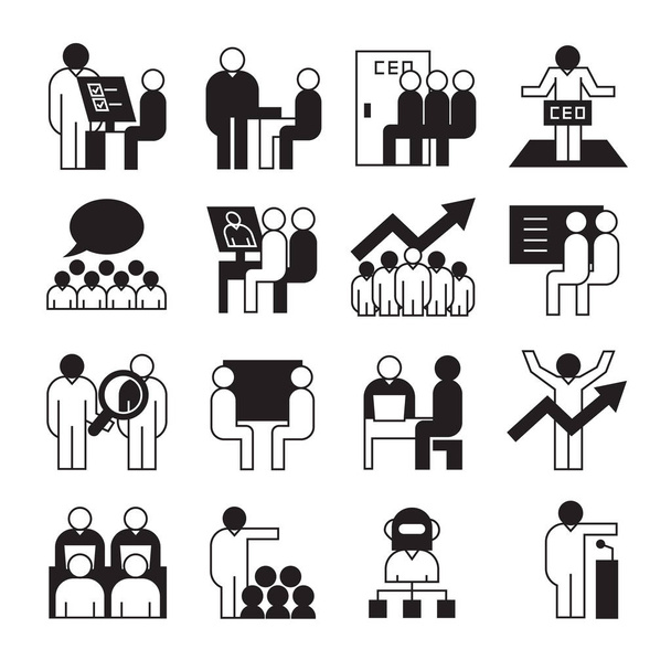 Векторная иллюстрация икон бизнес-тематики
 - Вектор,изображение