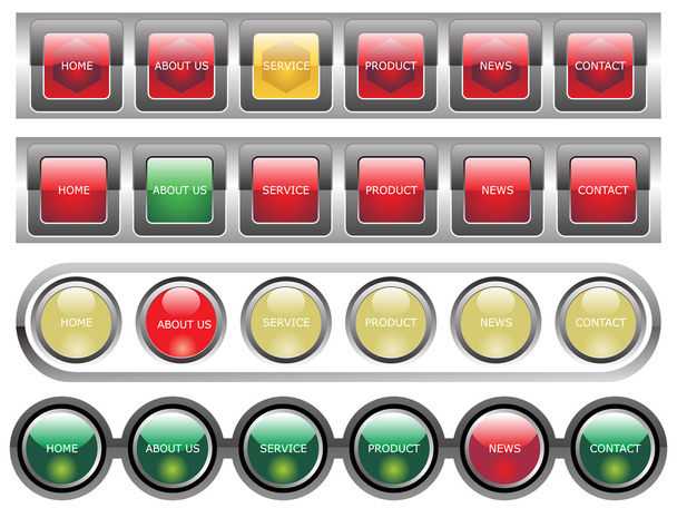 Web 2.0 style menu button - Vector, Imagen