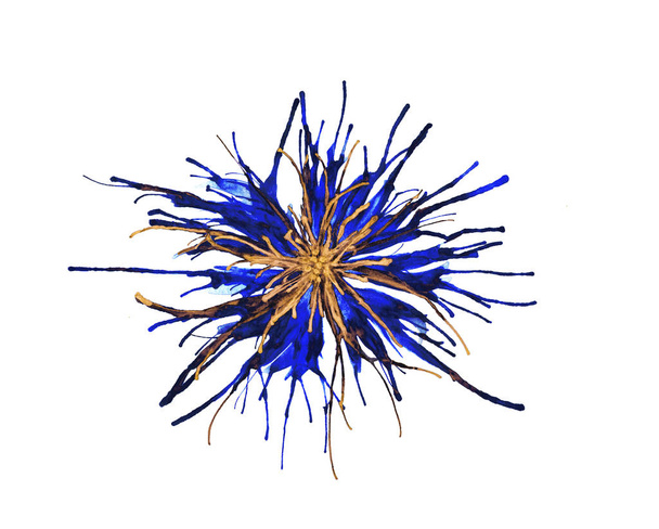 Αφηρημένο μπλε λουλούδι ή χόρτο - Διάνυσμα, εικόνα