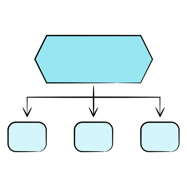 vector illustratie van diagram, sjabloon  - Vector, afbeelding