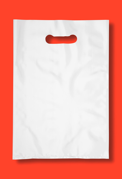 Saco de plástico em vermelho
 - Foto, Imagem