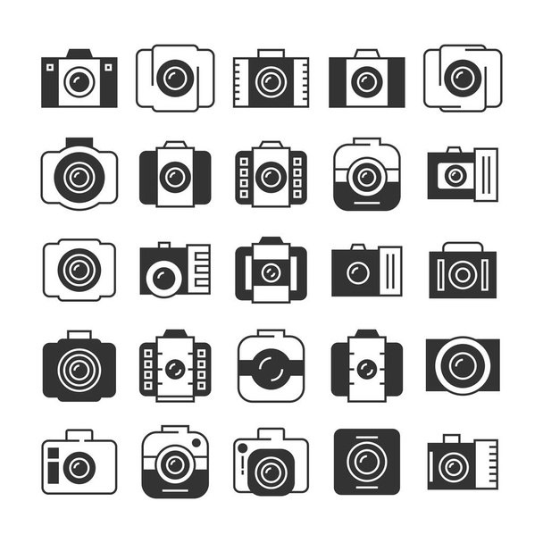 ilustração vetorial de câmeras, Conjunto
 - Vetor, Imagem