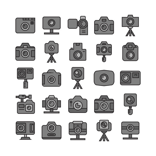vector de ilustración de cámaras, Conjunto
 - Vector, Imagen