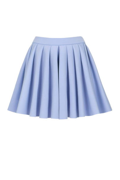 女の子のための青いスカート。白い背景に隔離. - 写真・画像