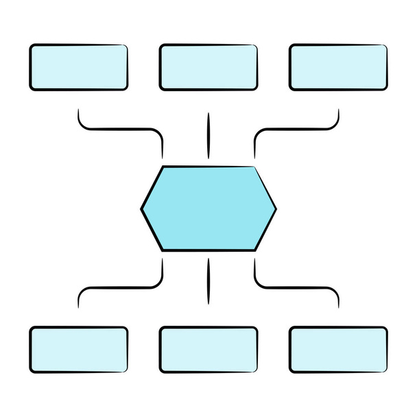 Vektorová ilustrace diagramu toku - Vektor, obrázek