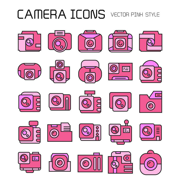 illustrazione vettoriale delle fotocamere, Set
 - Vettoriali, immagini