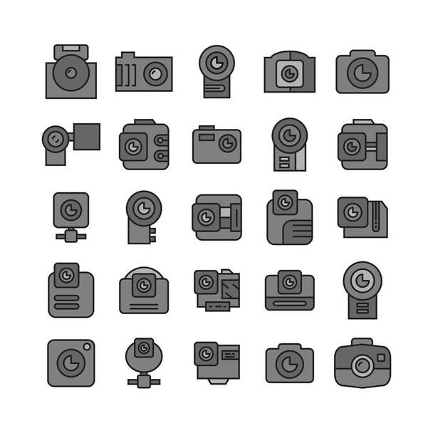 Vektor-Illustration von Kameras, Set - Vektor, Bild