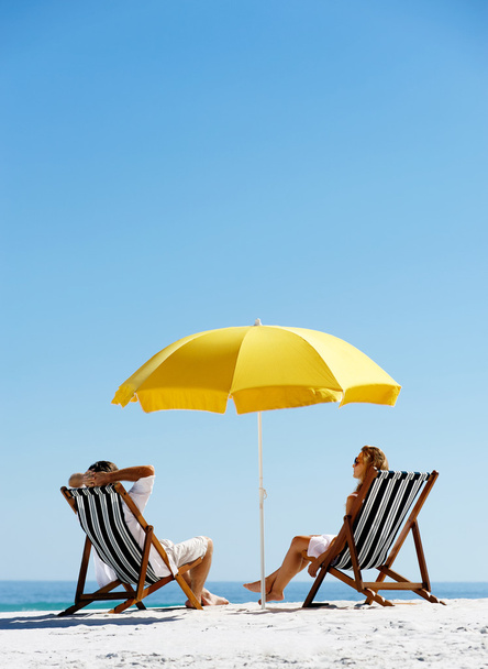 Beach summer umbrella - Foto, Imagen