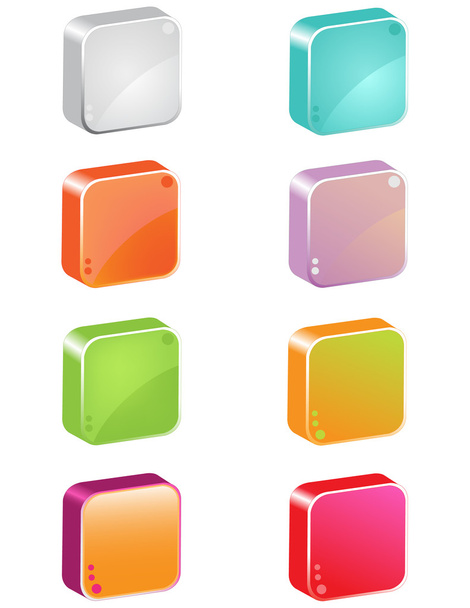 3d icon buttons - Vector, afbeelding