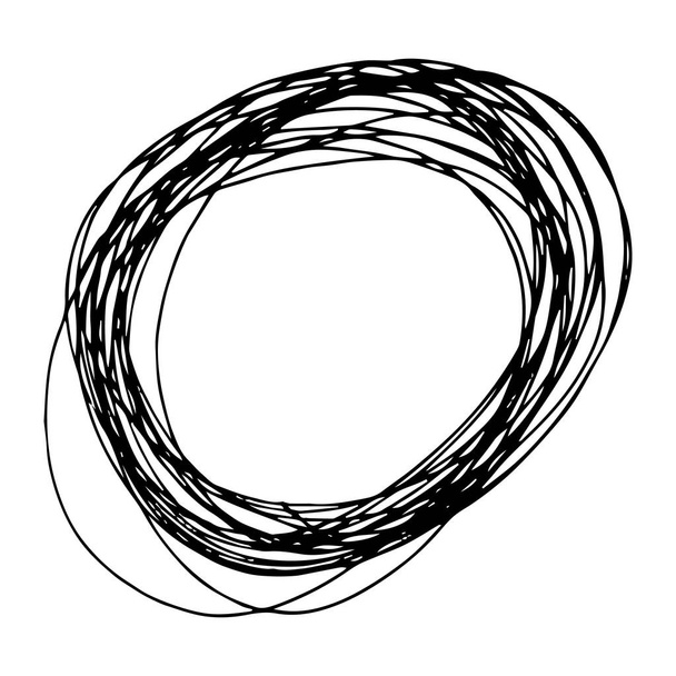 Forme d'ellipse dessinée à la main au crayon
 - Vecteur, image