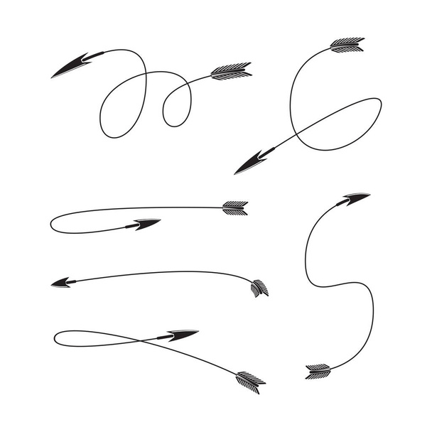 vector illustration of arrows, set - Vector, Imagen