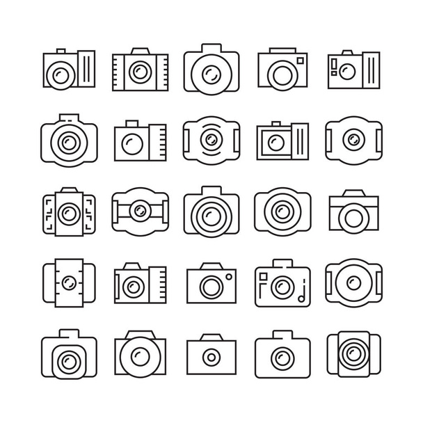 illustrazione vettoriale delle fotocamere, Set
 - Vettoriali, immagini