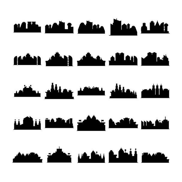vector illustration of cityscape icons - Vector, Image