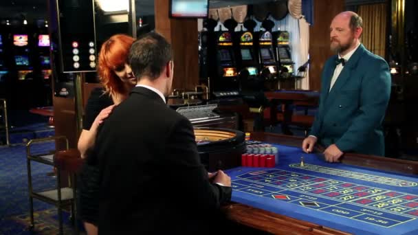 Glücksspiel im Casino - Filmmaterial, Video