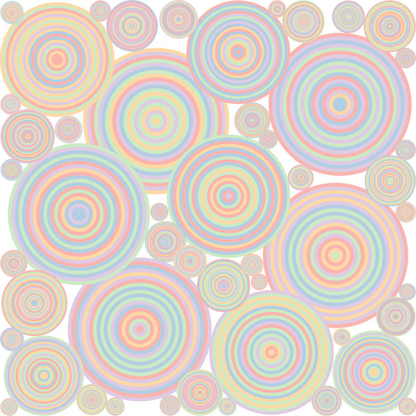 abstracte generatieve kunst kleur gedistribueerde cirkels stippen achtergrond illustratie - Vector, afbeelding